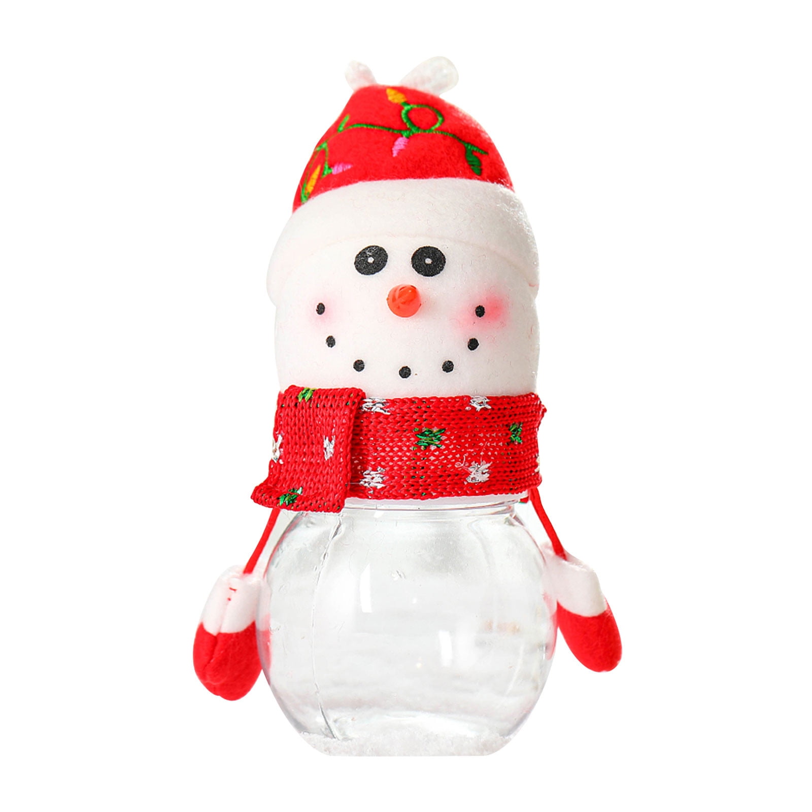 Christmas Candy Jar stockage bouteille bonhomme de neige Amis Enfant Kid Flanelle Doux cadeaux 