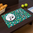 thumbnail image 2 of Placemat, Pioneer Flower Floral Print Pattern Place Mats Table Mat Set Of 2, PVC Washable Placemats for Party Kitchen Dining Decoration, 18x12 Inch, Fade Resistant, 2 of 6