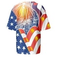 thumbnail image 6 of USSUMA Womens Summer Tops and Blouses Trendy Crewneck Star Stripes USA Patriotic T-Shirts for Women Dressy Casual Short Sleeve 4th of July Independence Day Shirt Tunics Plus Beach, 6 of 6
