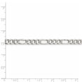 thumbnail image 4 of White Sterling Silver chain Figaro Pave 26 in 5.5 mm, 4 of 5