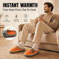 thumbnail image 3 of SAVIOR HEAT Heated Slippers for Men Women, Rechargeable Electric Foot Warmer Shoes with 3 Heat Settings, Non-Slip Sole, 2200mAh Battery, Indoor Outdoor, 3 of 10