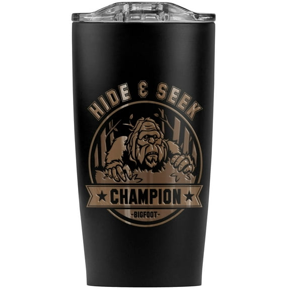 Hide And Seek Champion Bigfoot Funny Stainless Steel 20 oz Travel Tumbler, Vacuum Insulated & Double Wall with Leakproof Sliding Lid | Great for Coffee/Hot Drinks and Cold Beverages
