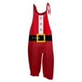 thumbnail image 3 of Mono con estampado navideño para mujer, informal, holgado, con tirantes ajustables, holgado, versátil, con tirantes, pierna ancha y ajustable, 3 of 5