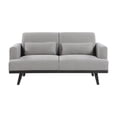 thumbnail image 3 of Blake Upholstered Loveseat with Track Arms Sharkskin and Dark Brown, 3 of 7