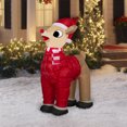 thumbnail image 2 of Christmas Airblown Inflatables Yard Decoration Standing Rudolph in Santa Hat and Scarf, 4.5 ft, 2 of 6