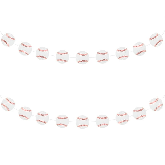 BESTSKY 2pcs Baseball Party Hanging Banner Novelty Sports Party Bunting Baseball Theme Banner