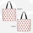 thumbnail image 2 of Fuzoiu Strawberry Print Durable Tote Bag,Shoulder Bag with Zipper Closure,Casual Tote's Handbag,for Daily Use, Shopping, School, Work, 2 of 7