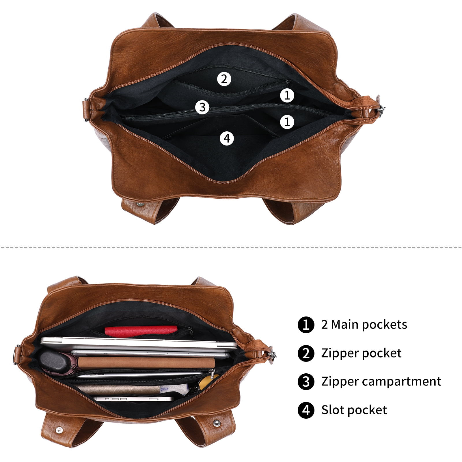 KALUNMA Hobo Bag for Women Crossbody Purse and Handbags Ladies Leather Shoulder Bags