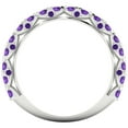 thumbnail image 5 of 3.13 ct Brilliant Round Cut Natural Amethyst 18K White Gold Eternity Band SZ 4.5, 5 of 6
