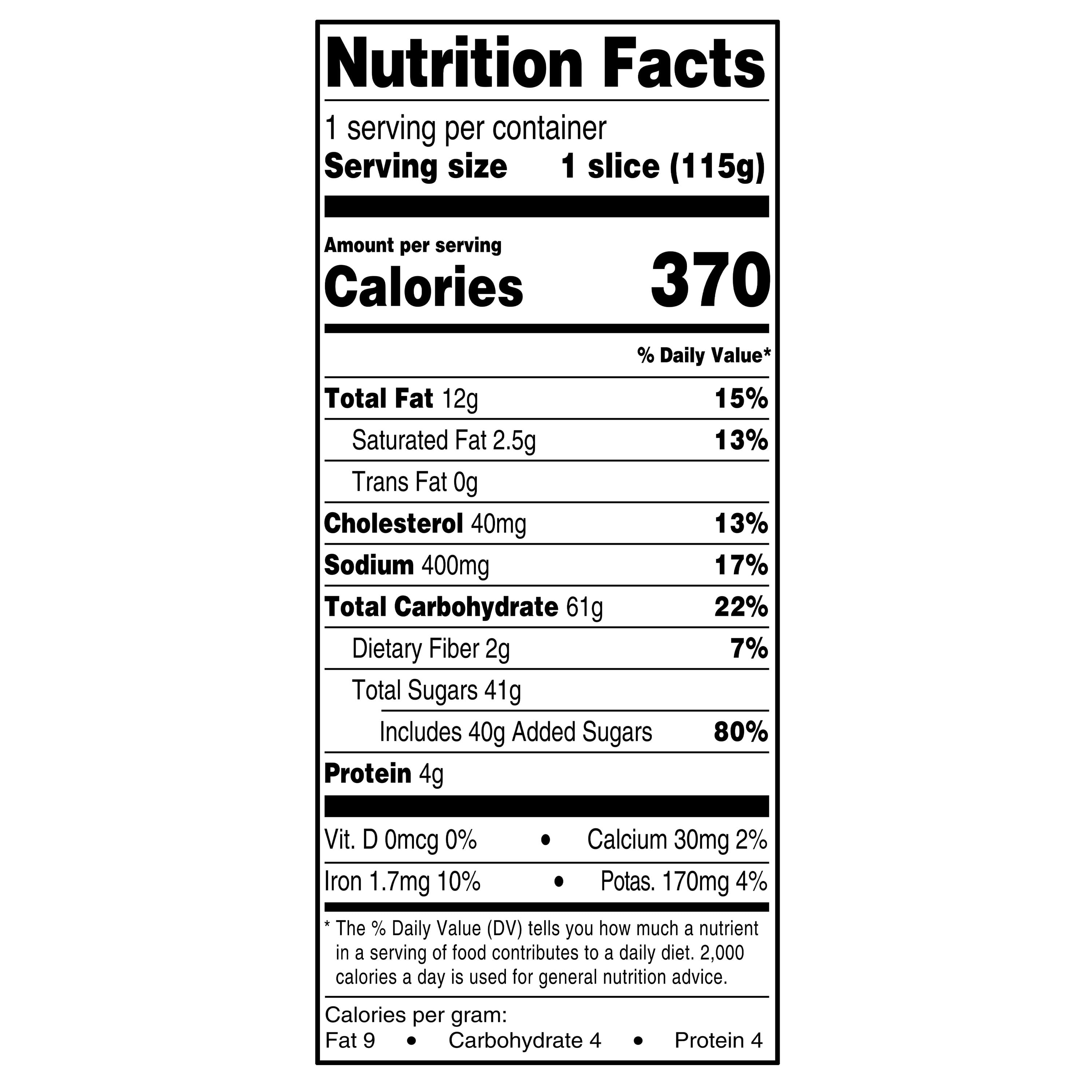 Marketside Iced Pumpkin Sliced Cake, Individually Wrapped, 4 oz, 1 Count