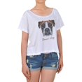 thumbnail image 1 of Portrait Of Boxer Dog Printed 100% Cotton Short Sleeves Fashion Croptop WTS_08 L, 1 of 1