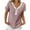 Wine, variant on Sevevn Women's Summer Spliced Knitted V-neck Button Pullover Short Sleeve Top Wine XXL Gift for Girls