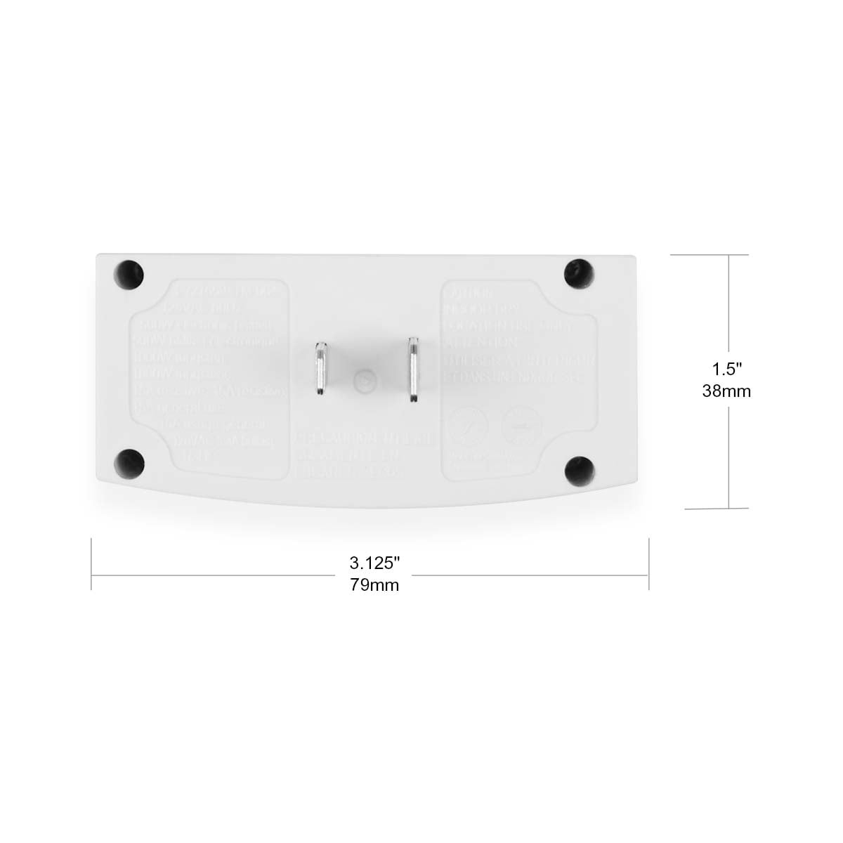 Indoor Digital Timer for Lights with LCD Display and Polarized Outlet, White, by Holiday Time