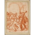 thumbnail image 2 of Giovanni Biliverti 14x18 Black Ornate Wood Framed Double Matted Museum Art Print Titled - The Archangel Raphael Refusing Tobias's Gift (1622), 2 of 5