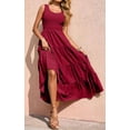 thumbnail image 2 of Womens Smocked Sleeveless Tiered Long Dresses, 2 of 13