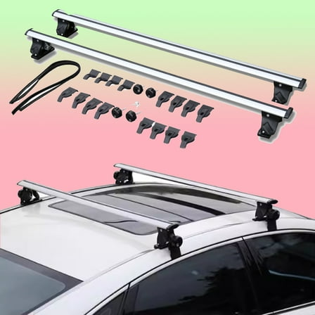 2pcs for Infiniti Q60 Sliver Crossbars Roof Rack luggage rack Lockable Roof Rail Rack Rooftop Sedan Aluminum Alloy Carrier Cargo Bar