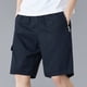 thumbnail image 5 of Ceisia Men's Fashion Casual Workwear Stretchy Gift Waist Multiple Zipper Pockets Solid Half Shorts - All-Season Outdoor Daily P ants, 5 of 7