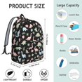 thumbnail image 5 of Dinosaur and Leaf Black Pattern Backpack for School, Cute School Bag with Adjustable Shoulder Straps and Padded Back, 15.7"x11.8"x5.5", 5 of 5