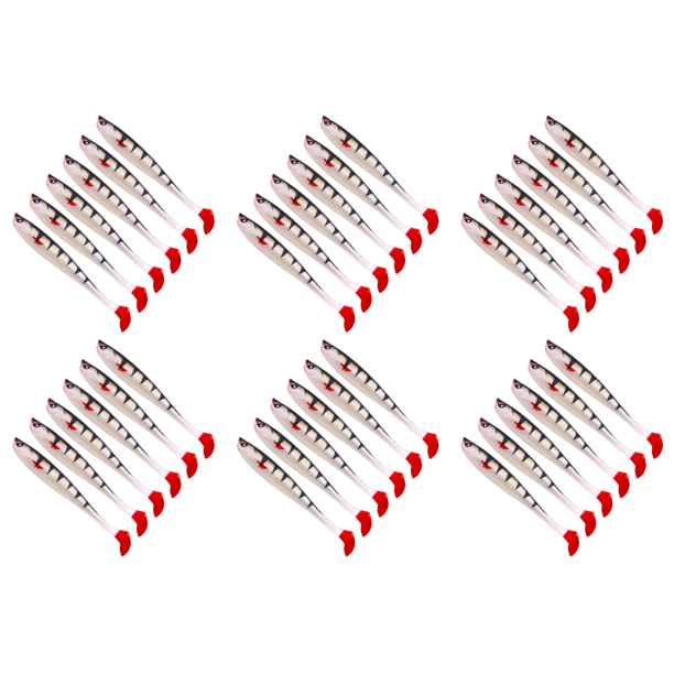 6 Uds Cebo Artificial Suave Con Cola en T 9cm Accesorios Pesca Multifuncionales ()