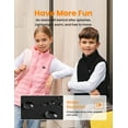 thumbnail image 6 of HENNCHEE Lightweight Kids Heated Vest for Boys Girls with Battery Pack, Pink M, 6 of 7