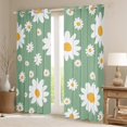 thumbnail image 2 of Feelyou Cartoon Floral Green Curtains Pack of 2 (42x84 Each), Kawaii Blossoms Flower Curtains Blackout, Dreamy Princess Style Bedroom Curtains, Living Room Curtains Decor, 2 of 6