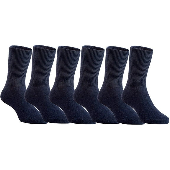 Lian LifeStyle Adorable Children 6 Pairs Wool Crew Socks Plain Size 0M-6Y