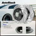 thumbnail image 3 of AutoShack Rear Solid Drilled & Slotted E-Coated Brake Rotors 2-PC Set Replacement for 2013-2025 Mazda CX-5 2020-2025 Mazda CX-30 ShadowGuard 11.93" (303 mm), 3 of 5
