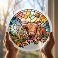 thumbnail image 7 of 83 Pieces Sun Catcher Stained Glass Acrylic Puzzle Decoration - Highland Cow Design Acrylic Puzzles Suncatcher Window Hanging for for Women Men, DIY Suncatcher Kits for Adults, 7 of 7