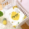 thumbnail image 2 of Personalized Sunflower Bee Baby Blankets with Name, Lightweight for All Seasons, Custom Baby Blanket As Festival Gifts Collection- Sofa, Living Room, Vacation House 40"x50" for Kids/Children, 2 of 6