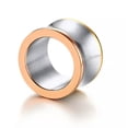 thumbnail image 6 of Unique 15mm Big Rings Women's Three Colors Cool Stainless Steel Wedding Jewelry, 6 of 7