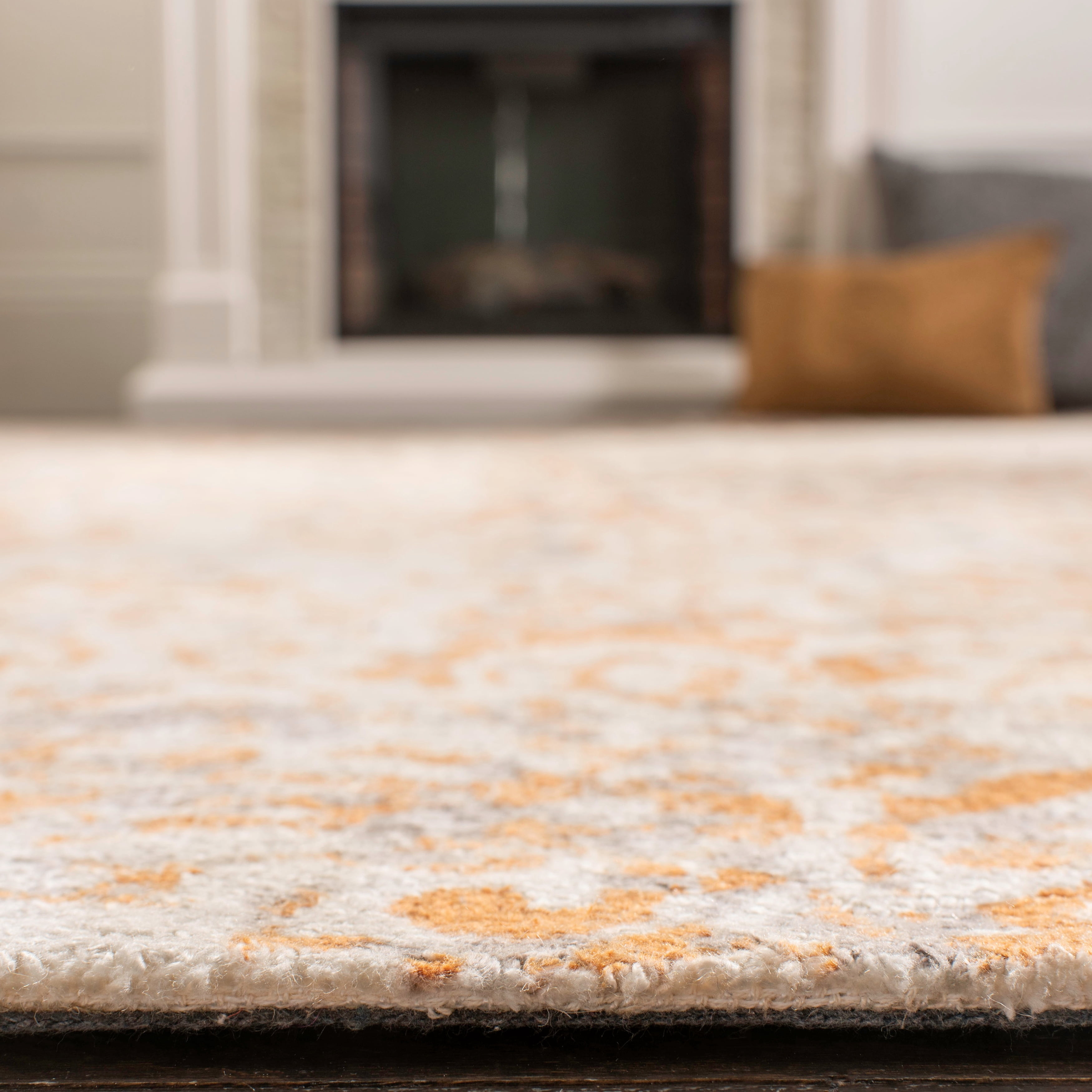 SAFAVIEH Expression Kliment Abstract Overdyed Area Rug, Ivory/Rust, 8' x 10'