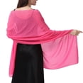 thumbnail image 4 of Fewfanhot Glitter Dot Chiffon Shawl Wrap, Long Sleeve Sheer Cardigan Cover Up for Women Evening Wedding Party Dress, 4 of 6