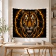 thumbnail image 5 of Tiger Portrait Inside A Golden Energy Ring, Majestic Fantasy Style For Tiger Lovers, Wildlife Wall Art, Housewarming Gift, Tapestry Wall Hanging For Bedroom, Living Room And Dorm, 5 of 7