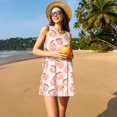 thumbnail image 3 of Disketp Peach With Leaves para Vestido sin Mangas para Mujeres, Vestidos de Verano para Mujeres, Casual y Holgado para la Playa, 3 of 7