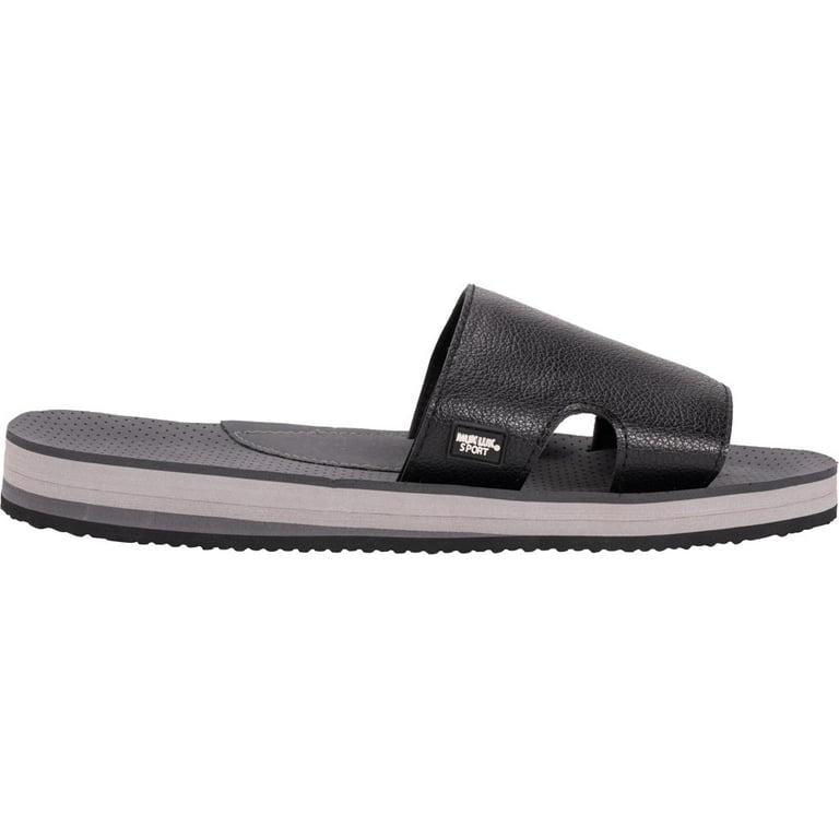 Men s MUK LUKS Declan Slide Sandal Black Polyurethane 13 M Walmart