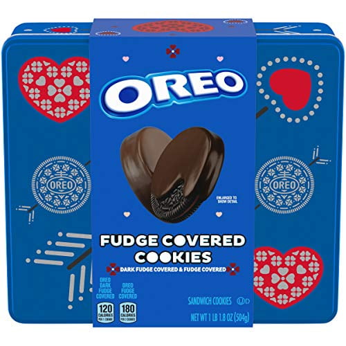 Oreo Fudge Dark Fudge Covered Valentine’s Day Sandwich Cookies