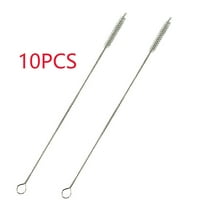 10-Pack Straw Cleaner Brush, 6.9in Long Nylon Bristles and Stainless Steel Handle Cleaning Brush for Sippy Cup, Water Bottle and Tubes, Drinking Straw Cleaning Brush