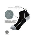 thumbnail image 2 of Luxtrada 4 Pairs Mens Low Cut Ankle Athletic Socks Polyester Mesh Cushioned Running Ventilation Sports Tab Socks (Multicolor), 2 of 6
