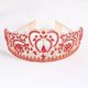 thumbnail image 2 of Nvzi Tiara de boda para novia, diadema de princesa, corona nupcial, joyería para el cabello con diamantes de imitación de cristal, decoración para cumpleaños, fiesta de disfraces (rojo), 2 of 5