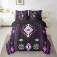 thumbnail image 2 of Manfei Vintage Aztec Bedding Comforter Set 7pcs,Pink Geometric Pattern Queen Bedding Sets,Boho Theme Queen Sheet Sets,Super Cozy Room Decor Reversible, 2 of 7