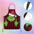 thumbnail image 2 of Boys Girls Kids Apron with Pocket,Grinchmas Christmas Adjustable Child Neck Strap and Bib Funny Aprons Kitchen Toddler Aprons for Cooking Baking, 2 of 5