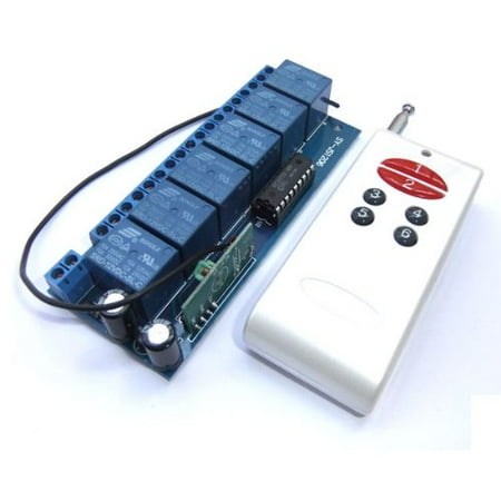 Relay Controller Board - DROK DC 12V Non-Locking Switched Board 6-Channel Relay Wireless Alarm Remote Control Controller