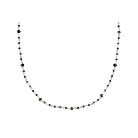 Amour 18'' Diamond Bead Necklace in Chocolate Brown