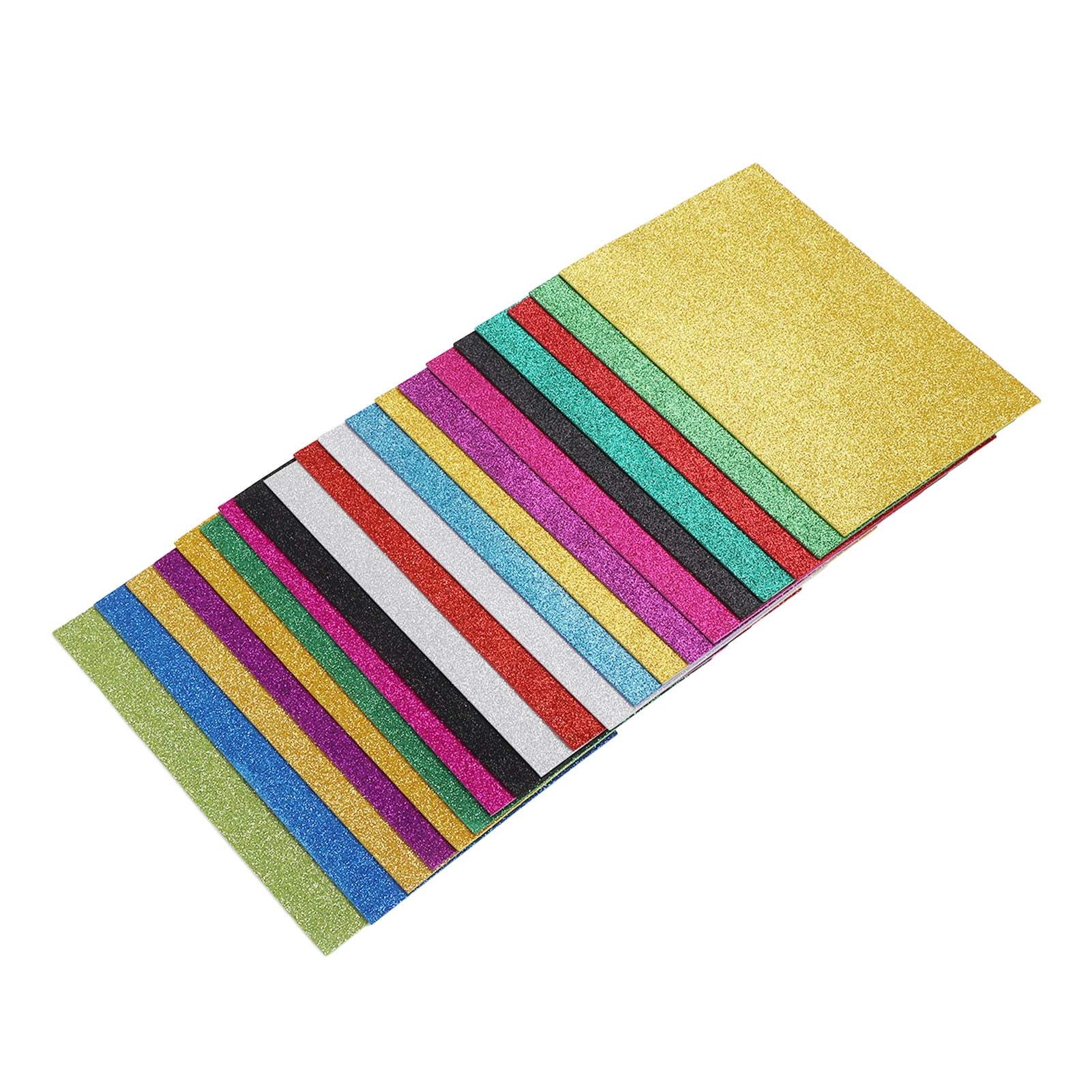 Lot De 5 Feuilles De Mousse Pailletée Blanc #1533 - Loisirs Créatifs, Décoration, Bricolage