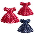 thumbnail image 5 of Hicidod Toddler Baby Girls Birthday Princess Dress Party Tutu Dresses Cute Puffy Sleeve Swiss Polka Dot Formal Wedding Ball Gown Clothes, 5 of 6