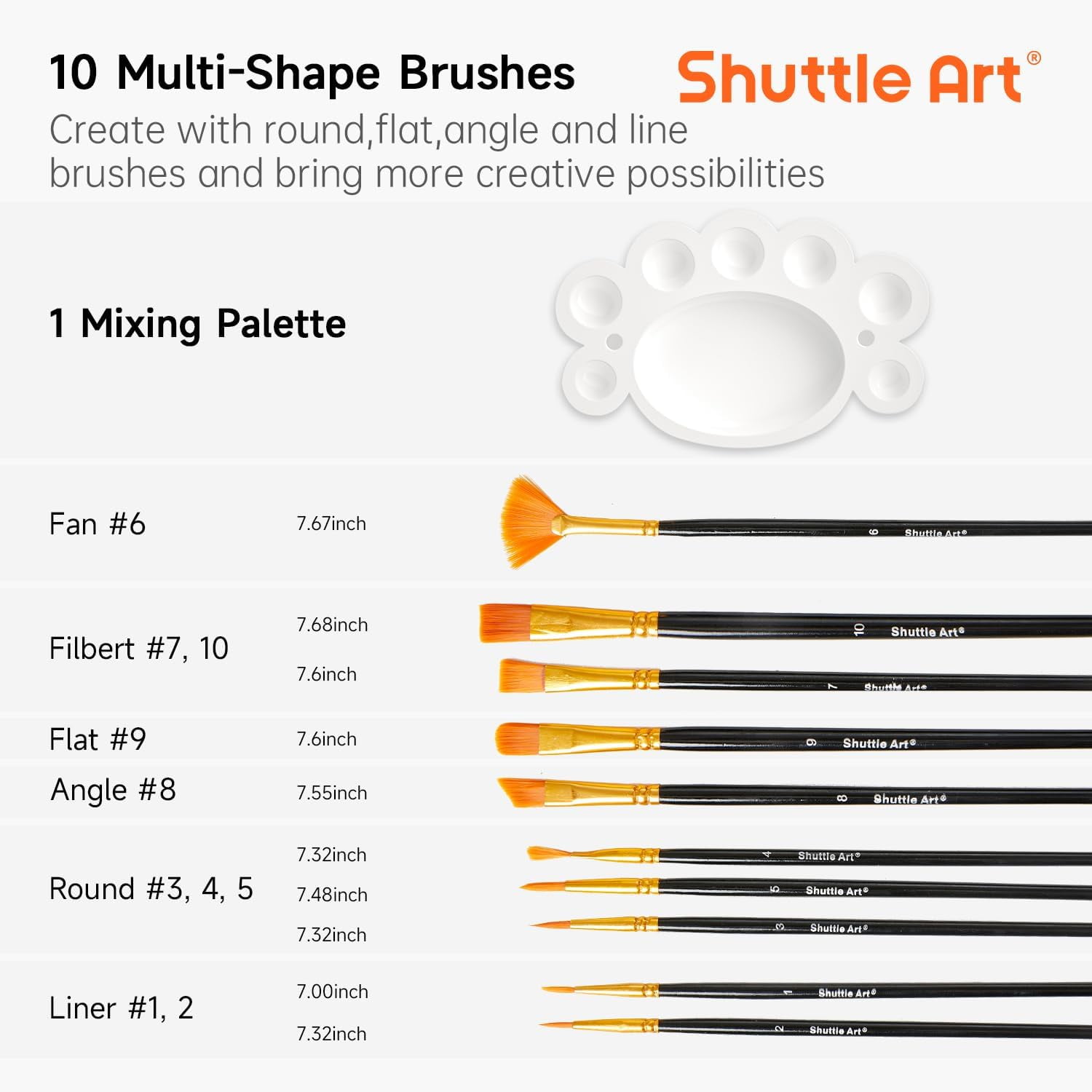 Shuttle Art 2 oz Multi-color Metallic Acrylic Craft Paint (24 Pieces)