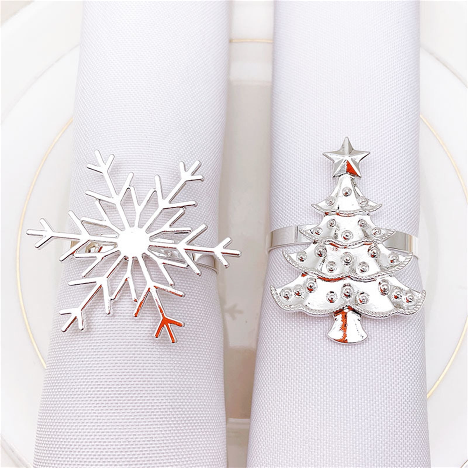 C&f Home Silver Christmas Tree Napkin Ring S/4 : Target