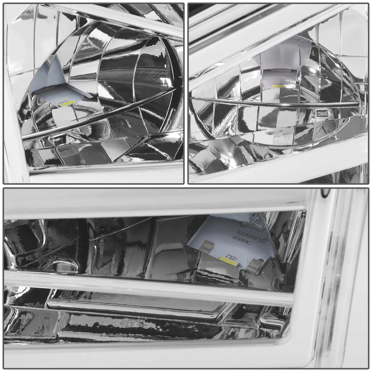 DNA Motoring Chrome Full LED Fog Lights Replacement Kit For 2018-2022 Volvo VNL