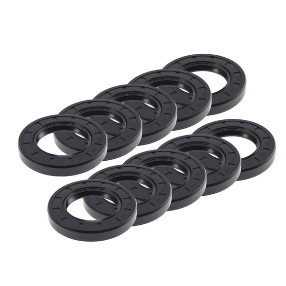 Sello de aceite universal Unique Bargains TC de doble labio con resorte de acero, anillo de sello para eje rotativo 40x67x10mm, caucho nitrilo de alta presión negro, 10 piezas