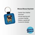 thumbnail image 2 of Pug Smiling Standing Faux Leather Square Keychain, 2 of 7
